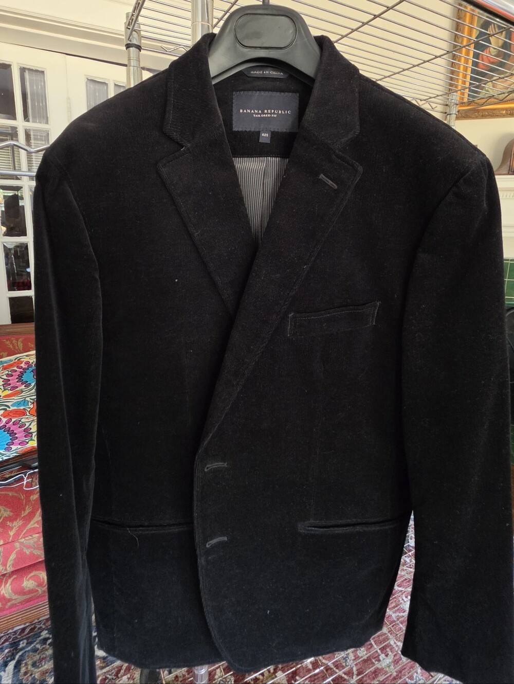 Banana Republic Men's Black Velvet Blazer